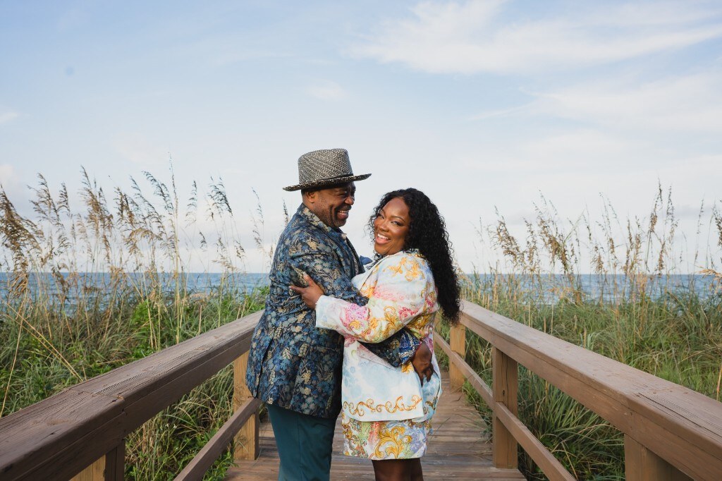 Laughing on the boardwalk